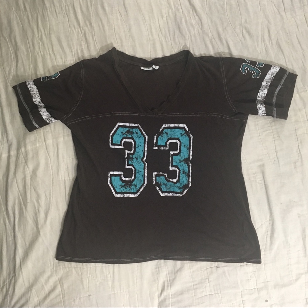 Cato Football Brown & Blue Sports Jersey T-Shirt